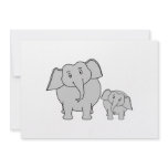 Two Cute Elephants. Cartoon. Custom invitations