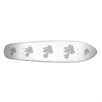 Two Cute Elephants. Cartoon. Skate Board Decks