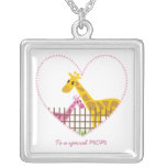 Two cute giraffes Mother baby girl Mother's Gift