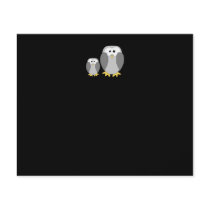 Two Cute Penguins. Cartoon. Custom Flyer