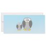 Two Cute Penguins. Cartoon on Sky Blue. Full Colour Rack Card