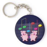 Two cute piglets key chains