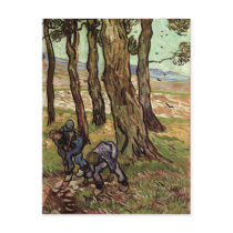 Two Diggers Among Trees, Vincent van Gogh Post Card