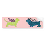 Two Dogs Large Stickers bumper stickers