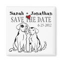 Two Dogs Puppy Love Save The Date magnets