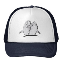 Two Dolphins Hugging Hat