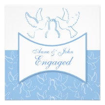Two Doves Engagement Invitation