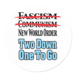 Two Down, One To Go Stickers