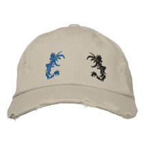Two Dragons Embroidered Baseball Caps