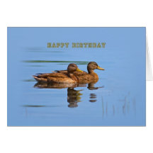 Two Ducks Birthday Card