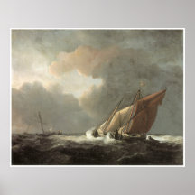 Two Dutch Vessels close-handed in a breeze Posters
