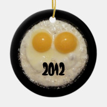 Two Eggs in Cast Iron Frying Pan Ornament