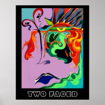 TWO FACED ART POSTER ART PRINT ARA AEON