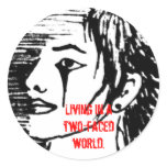 Two-Faced World Sticker