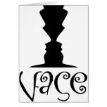 Two Faces or Vase Optical Illusion Cards