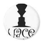 Two Faces or Vase Optical Illusion Magnet