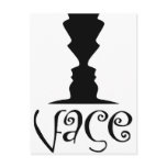 Two Faces or Vase Optical Illusion Post Card