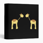 Two Facing Giraffes. Cartoon Binders
