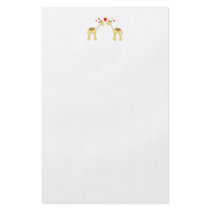 Two Facing Giraffes with Hearts. Cartoon. Custom Flyer