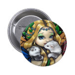 "Two Fae Ferrets" Button