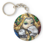 "Two Fae Ferrets" Keychain