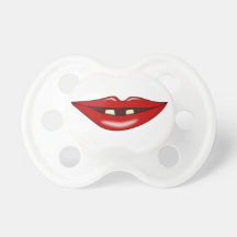 Two Fake Teeth Underbite Smile Funny Baby Pacifier