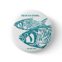 Two Fish Blue Personalised Pins buttons