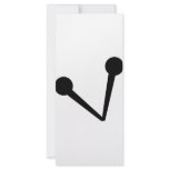 two fixing pins icon rack card design