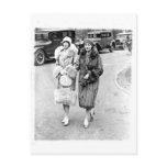 Two Friends, 1920s in furs postcards