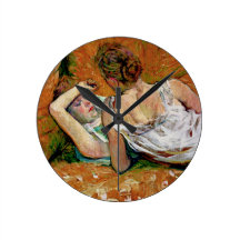 Two Friends by Henri de Toulouse-Lautrec Wall Clocks