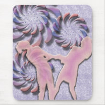 Two Gals and Swirls Mouse Pads