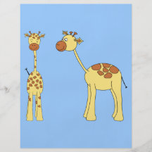 Two Giraffes. Cartoon Flyer