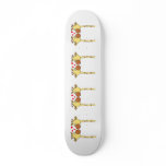 Two Giraffes with Hearts. Cartoon Animals. Custom skateboards