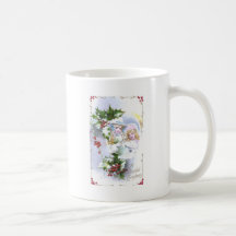 Two Girls and Lots of Holly for Christmas Coffee Mug