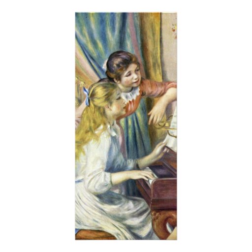 Two Girls At The Piano,  By Pierre-Auguste Renoir Rack Card Design