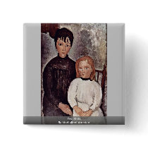 Two Girls By Modigliani Amedeo Button