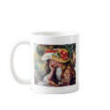 Two Girls Reading In A Garden By Pierre-Auguste Re mugs
