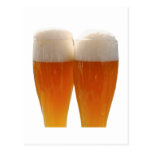 Two glasses of German weisse beer Post Cards