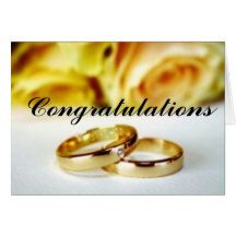 Two Gold Wedding Rings Card