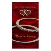 Two Golden Wedding Rings Business Card