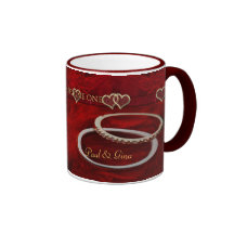 Two Golden Wedding Rings Mug