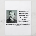 Two Great European Narcotics: Alcohol Christianity Flyer