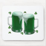 two green st patrick beers mousemat mousepads