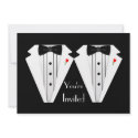 Two Grooms-Gay Wedding Tuxedo invitations