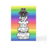 Two Grooms on Rainbow Wedding Cake cards