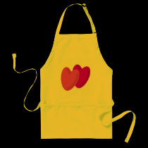 Two hearts beat as one aprons