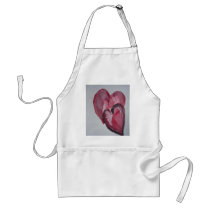 Two hearts beating together aprons