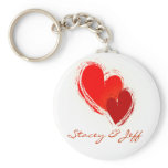 Two hearts in love keychains