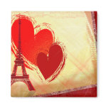Two hearts in Paris Magnets