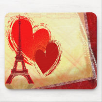 Two hearts in Paris Mousepads